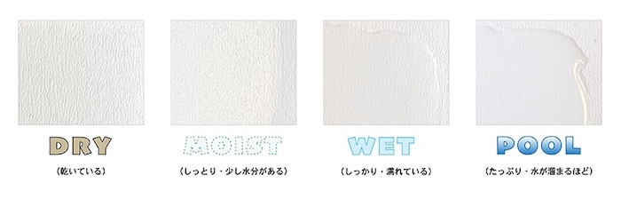 水彩色鉛筆を使う際の紙の水の含ませ具合