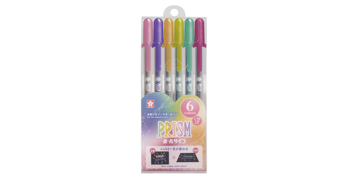 ボールサインプリズム 6色セット｜ボールサイン｜水性｜ボールペン