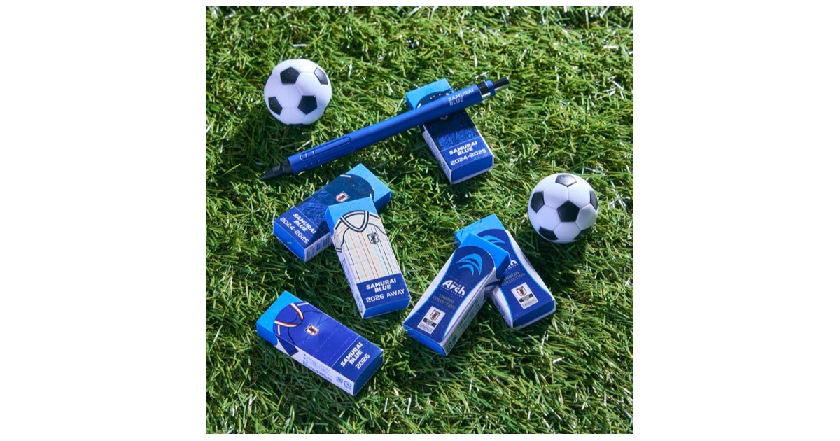 ギフトにも最適！サッカー日本代表ユニフォームデザイン採用の アーチ